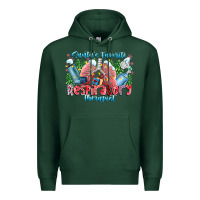 Sports Green santa's favorite respiratory therapist Premium Hoodie - CowhideDigitalArt