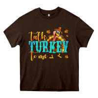 Chocolate Brown Talk Turkey To Me Heavy Core Tee - texasbilliewilder