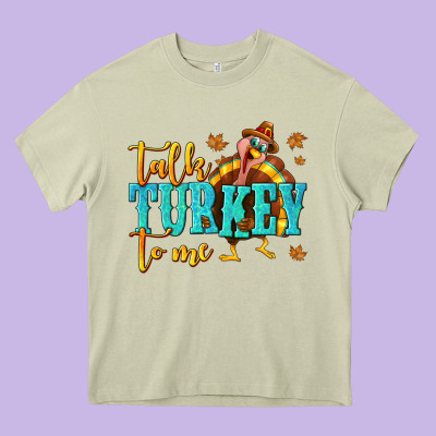Talk Turkey To Me Heavy Core Tee Designed By Texasbilliewilder