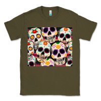 Army Green cinco de mayo skull Classic Tee - CowGirlArtShop