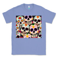 Colony Blue cinco de mayo skull Classic Tee - CowGirlArtShop