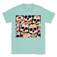 Seafoam cinco de mayo skull Classic Tee - CowGirlArtShop