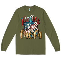 Army Green Police mom Mother's Day Long Sleeve Tee - FaDigitalArtStudio