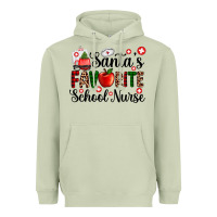 Matcha santa's favorite  school nurse Heavyweight Hoodie - AdoDesignShop