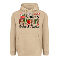 Mushroom santa's favorite  school nurse Heavyweight Hoodie - AdoDesignShop