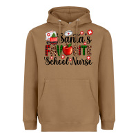Toasted Coconut santa's favorite  school nurse Heavyweight Hoodie - AdoDesignShop