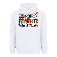 White santa's favorite  school nurse Heavyweight Hoodie - AdoDesignShop