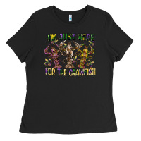 Black im just here for the crawfish Ladies Tee - CowGirlArtShop