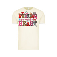 Nursing Is A Work Of Heart Vintage Tee | Teevron