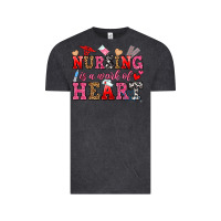 Vintage Black nursing is a work of heart Vintage Tee - OliviaCreatesArt