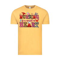 Vintage Mustard nursing is a work of heart Vintage Tee - OliviaCreatesArt