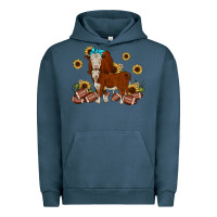 Pigment Midnight Navy football hereford sunflower Urban Hoodie - JahusDesignShop