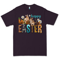 Plum Happy Easter with Cowboy Easter Day Premium Tee - HowdyJamesFarm