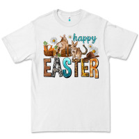 White Happy Easter with Cowboy Easter Day Premium Tee - HowdyJamesFarm