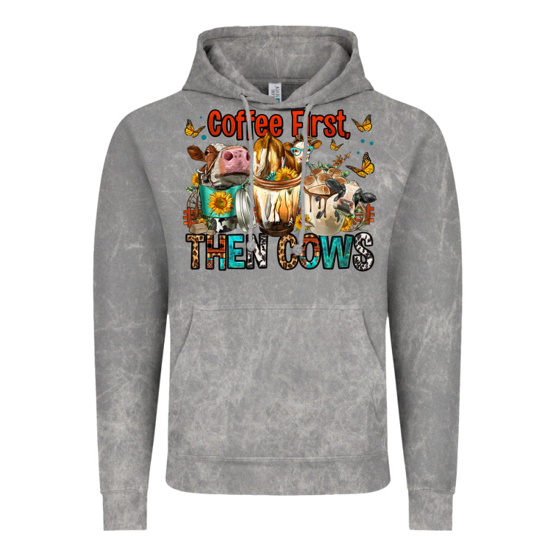 Coffee First Then Cows Vintage Hoodie by FaDigitalArtStudio | Teevron