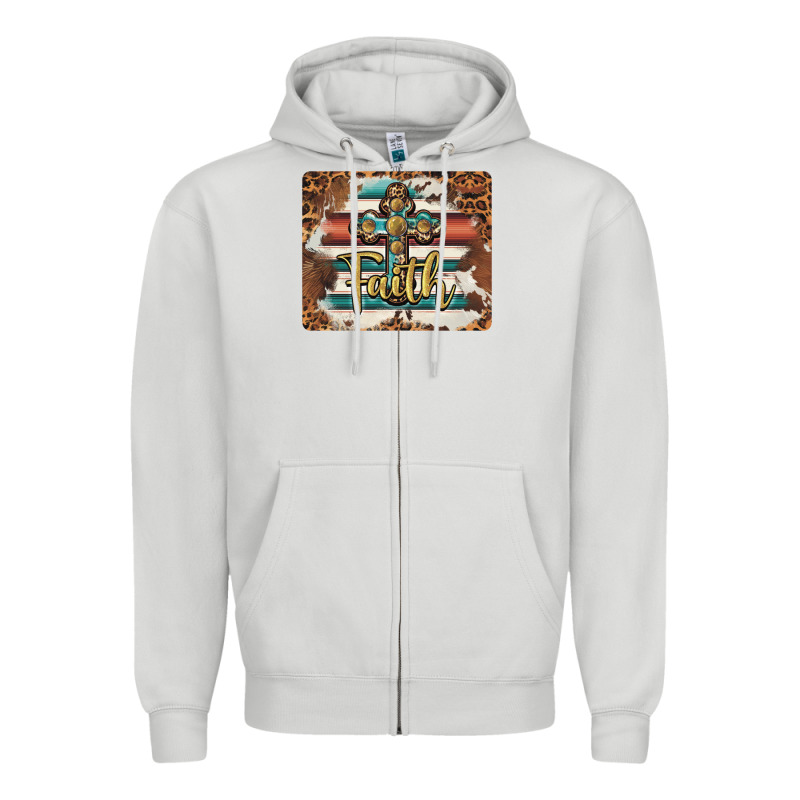 Faith Cross Mousepad Zipper Hoodie by BarkalooDesign | Teevron
