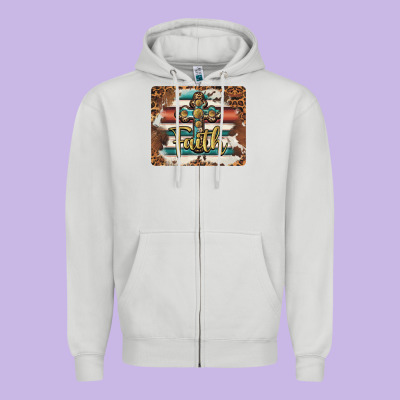 Faith Cross Mousepad Zipper Hoodie Designed By Barkaloodesign