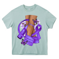 Arona Cancer diva purple ribbon Heavy Core Tee - NancyCooperArtShop