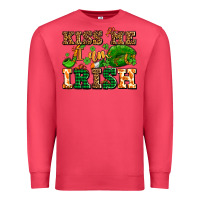 Cardinal kiss me i am irish  with lips and shamrocks Premium Sweatshirt - AdoDesignShop