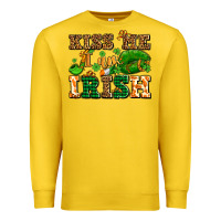 Lemon kiss me i am irish  with lips and shamrocks Premium Sweatshirt - AdoDesignShop