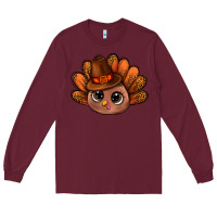 Burgundy turkey and leopard pattern and thanksgiving hat bbs Long Sleeve Tee - BundleAndBundleShop