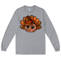 Heather Grey turkey and leopard pattern and thanksgiving hat bbs Long Sleeve Tee - BundleAndBundleShop