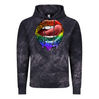 Cloud Black rainbow lips pride Vintage Hoodie - FaDigitalArtStudio