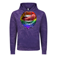 Cloud Purple rainbow lips pride Vintage Hoodie - FaDigitalArtStudio