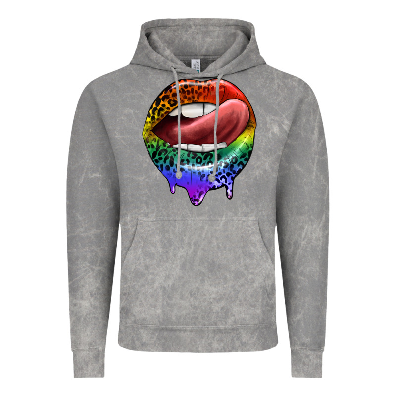 Rainbow Lips Pride Vintage Hoodie by FaDigitalArtStudio | Teevron