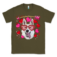 Army Green valentine's day  white shepherd Classic Tee - RanaPortraitStore
