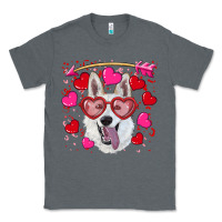 Charcoal Heather valentine's day  white shepherd Classic Tee - RanaPortraitStore