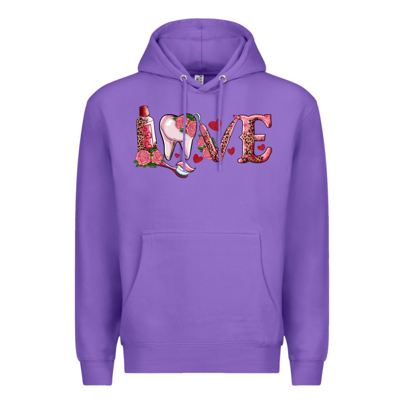 Valentines Day Dental Love Premium Hoodie by RanaPortraitStore | Teevron