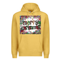 Antique Gold merry Christmas Premium Hoodie - CowhideDigitalArt