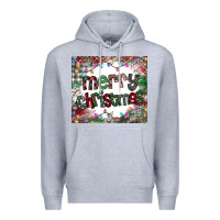 Heather Grey merry Christmas Premium Hoodie - CowhideDigitalArt