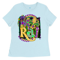 Baby Blue mardi gras Ladies Tee - CowGirlArtShop