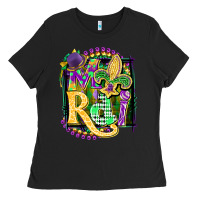 Black mardi gras Ladies Tee - CowGirlArtShop