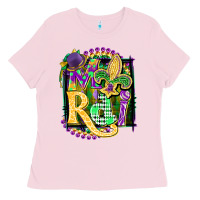 Bubblegum Pink mardi gras Ladies Tee - CowGirlArtShop