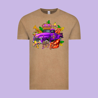 Mardi Gras Truck Olivia Vintage Tee Designed By Oliviacreatesart