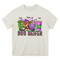 Cream Boo Heifer Coffee Cups with Halloween Heavy Core Tee - texasbilliewilder