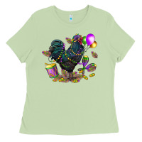 Matcha mardi gras chicken Ladies Tee - CowGirlArtShop