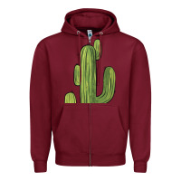 Burgundy cactus Zipper Hoodie - BarkalooDesign