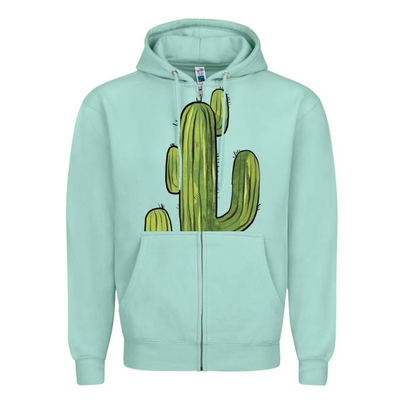 Cactus Zipper Hoodie by BarkalooDesign | Teevron