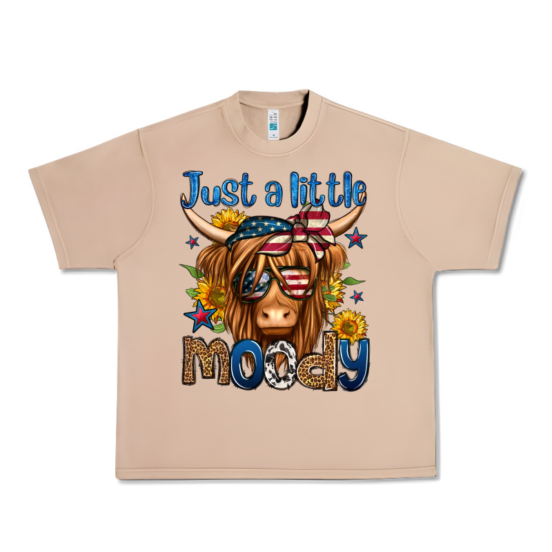 Just A Little Moody 4th Of July Long Haired Cow Urban Heavy Tee by Jasminsmagicworld | Teevron