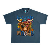 Midnight Navy just a little moody 4th of july long haired cow Urban Heavy Tee - Jasminsmagicworld
