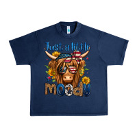 Navy just a little moody 4th of july long haired cow Urban Heavy Tee - Jasminsmagicworld