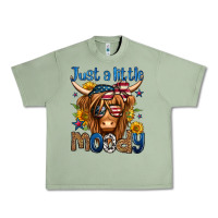 Oil Green just a little moody 4th of july long haired cow Urban Heavy Tee - Jasminsmagicworld