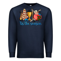 Navy tis the season hockey and Christmas Premium Sweatshirt - AdoDesignShop