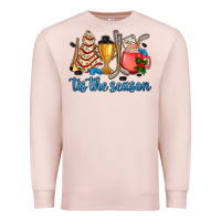 Pale Pink tis the season hockey and Christmas Premium Sweatshirt - AdoDesignShop