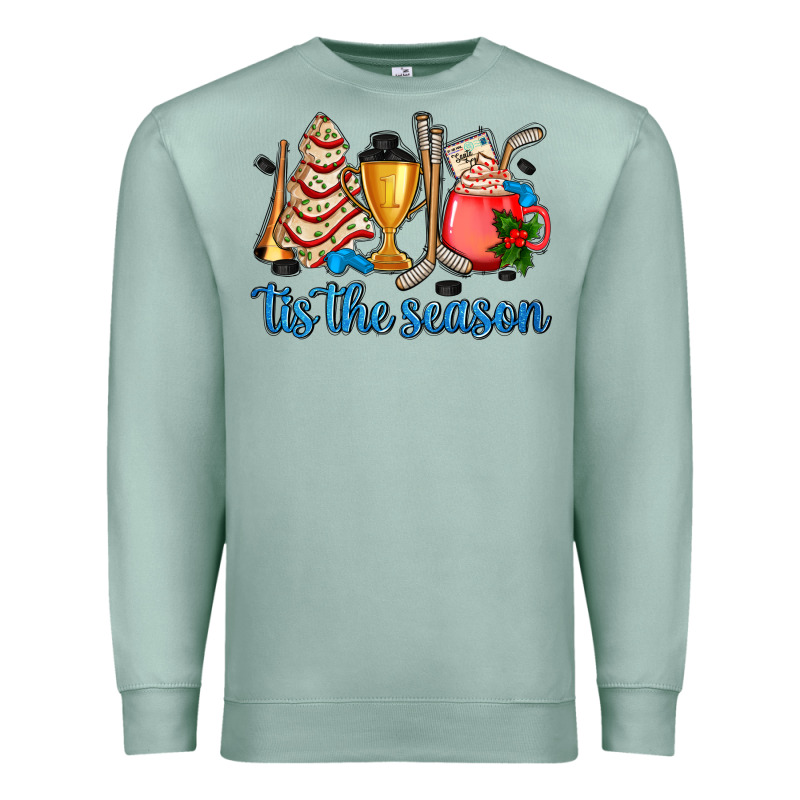 Tis The Season Hockey And Christmas Premium Sweatshirt by AdoDesignShop | Teevron