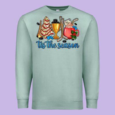 Tis The Season Hockey And Christmas Premium Sweatshirt Designed By Adodesignshop